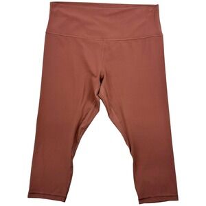 Lululemon Align High-Rise Crop 21 Spiced Chai Pink Nulu Leggings Size 16